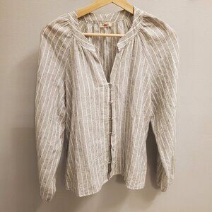Faherty Naomi Sierra Striped Linen/Viscose button down top